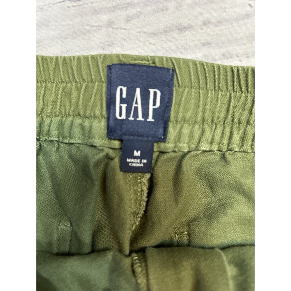 Gap Women’s Elastic Waistband Twill Jogger Pants Self-tie Olive Size M - Picture 5 of 6